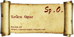 Szűcs Oguz névjegykártya